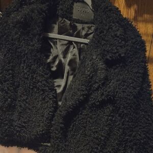 Black Women's Plush Teddy Jacket